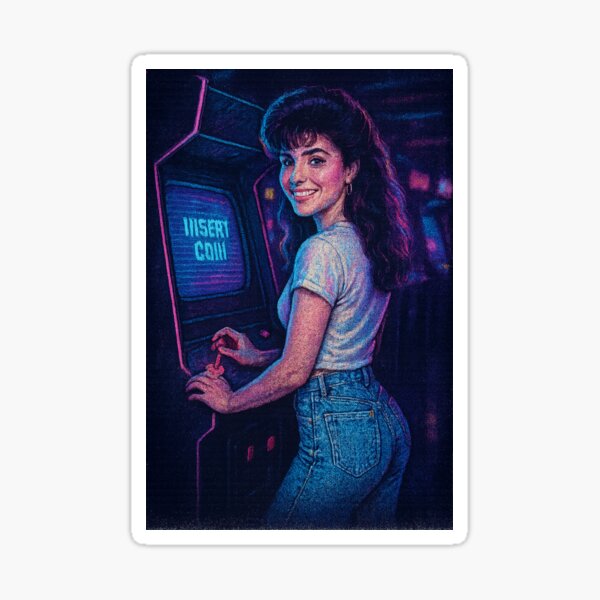 Item preview, "80s Girl" Retro Throwback designed and sold by CleverCulture.