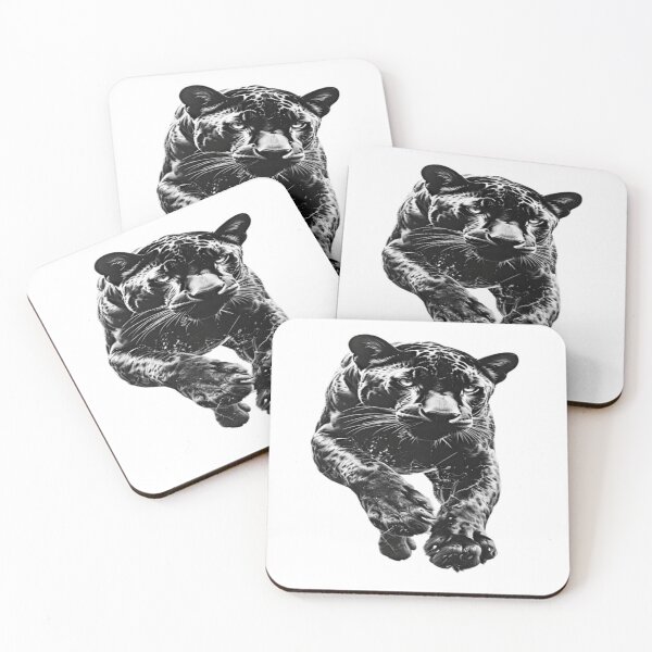 Item preview, Monochrome panther Leaping. designed and sold by Uday24.
