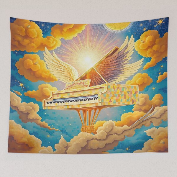 Item preview, Cosmic Vibration of a Mystical Piano - The Instrument with Wings of Light designed and sold by Ralek.