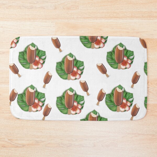 Item preview, Tropical design featuring a bitten chocolate ice cream, monstera leaves, and hibiscus flowers, along with the text “Bite Into Summer.” designed and sold by Martapp.