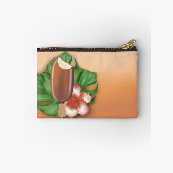 Item preview, Tropical design featuring a bitten chocolate ice cream, monstera leaves, and hibiscus flowers, along with the text “Bite Into Summer.” designed and sold by Martapp.