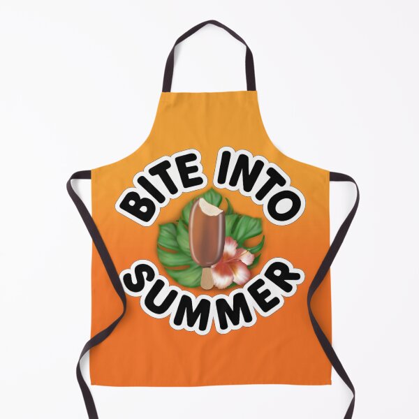 Item preview, Tropical design featuring a bitten chocolate ice cream, monstera leaves, and hibiscus flowers, along with the text “Bite Into Summer.” designed and sold by Martapp.
