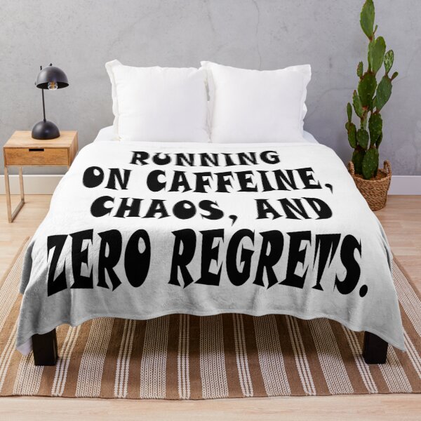 Item preview, Running on Caffeine, Chaos, and Zero Regrets – Funny Life Motto Quote designed and sold by Taans-Creation.