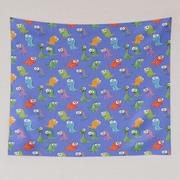 Item preview, Funny Cartoon Dinosaurs Seamless Pattern designed and sold by SammerDesign.
