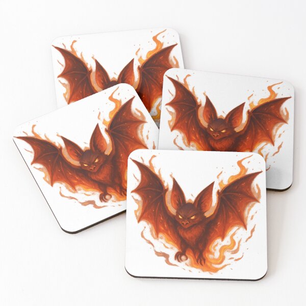 Item preview, Fire Elemental Bat – Cute Flame Spirit Creature designed and sold by ElementalBeast1.