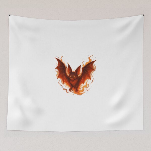Item preview, Fire Elemental Bat – Cute Flame Spirit Creature designed and sold by ElementalBeast1.