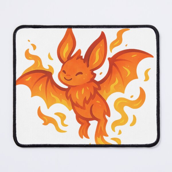 Item preview, Fire Elemental Bat – Cute Flame Spirit Creature designed and sold by ElementalBeast1.