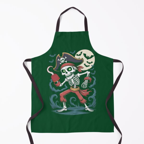 Item preview, Skeleton Pirate Captain Halloween Moon Glow Costume Shirt designed and sold by DigitalArtByNow.