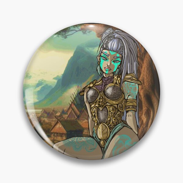 Item preview, Mystical Viking Warrior with Norse Rune Tattoos - Fantasy Shieldmaiden, Pagan Norse Mythology Style designed and sold by SegretDreams.
