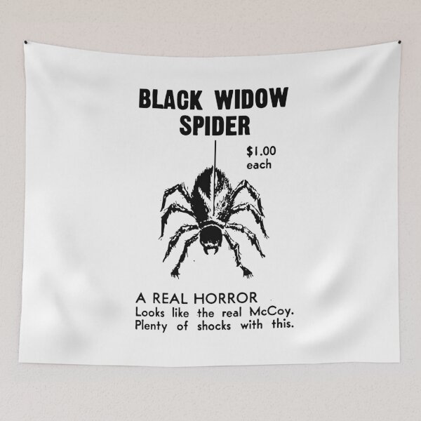 Item preview, Black Widow Spider – A Real Horror (Vintage Gag Toy Ad) designed and sold by ChickenFund.