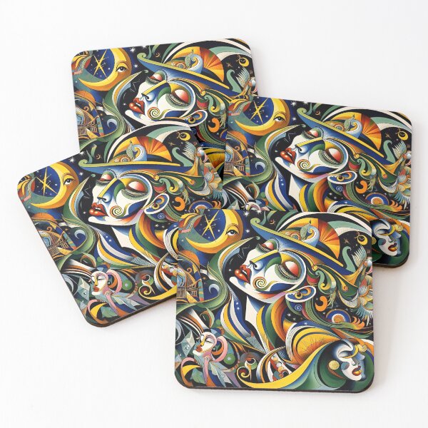 Item preview, A cubist painting called "Dreaminess" designed and sold by aleksandr13.