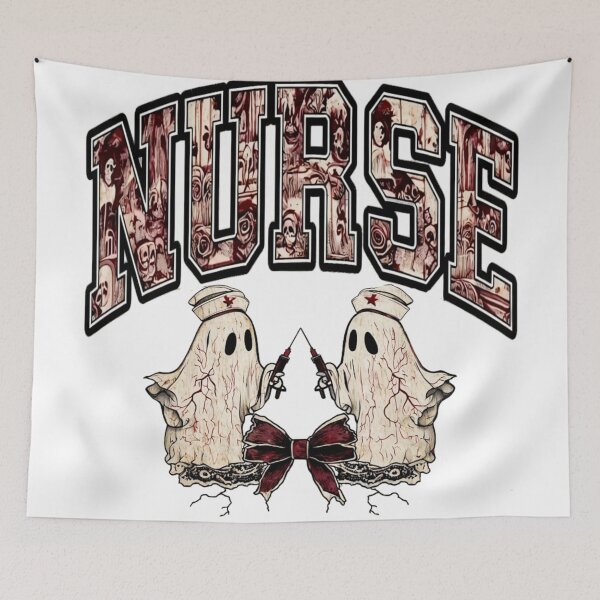 Item preview, Halloween Nurse Scary Coquette Bow designed and sold by KitonicTees.