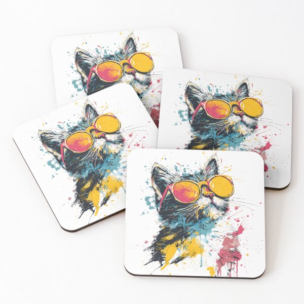 Item preview, Cool Cat in Sunglasses | Color Splash Street Art Styl designed and sold by MiraCatMiraCle.