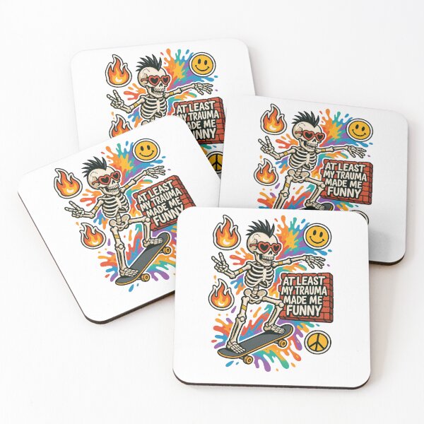 Item preview, At Least My Trauma Made Me Funny, Mental Health, PTSD, Sarcastic Anxiety, Funny Skeleton, Gift For LGBT designed and sold by Orvista.