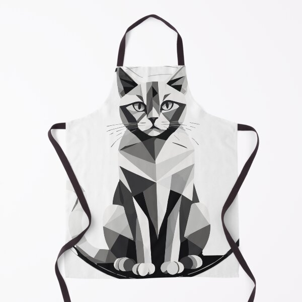 Item preview, Black and White Bauhaus Vector Cat Design designed and sold by demirkanad.