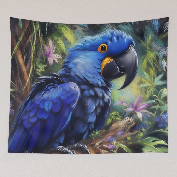 Item preview, Hyacinth Macaw Art #21 | Blue Macaw Lovers designed and sold by ksgraphics222.