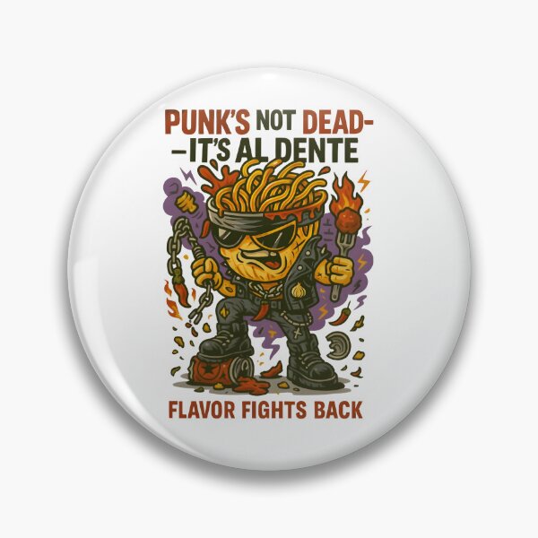 Item preview, Punks Not Dead, It’s Al Dente – Pasta Punk Streetwear Design designed and sold by Snackwear Apparel.