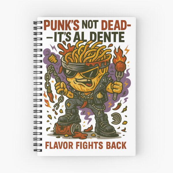 Item preview, Punks Not Dead, It’s Al Dente – Pasta Punk Streetwear Design designed and sold by Snackwear Apparel.