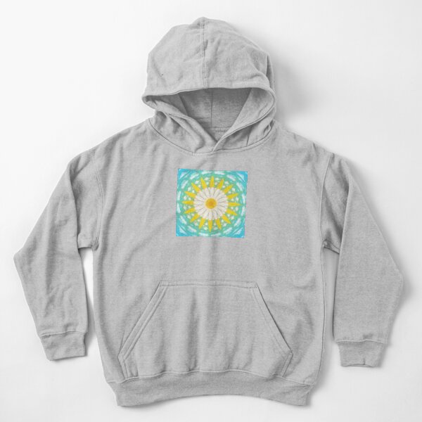Sunflower Shining on a Sunny Day by Sarnia de la Mare Kids Pullover Hoodie