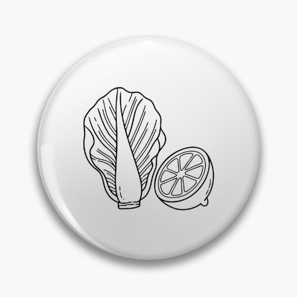 Item preview, Radicchio sitting next to a halved lemon on a prep table designed and sold by rasagamastore.