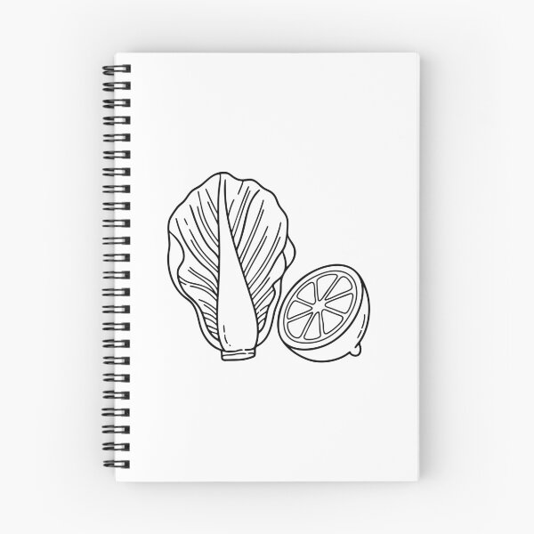 Item preview, Radicchio sitting next to a halved lemon on a prep table designed and sold by rasagamastore.