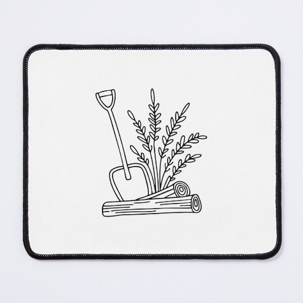 Item preview, Ragweed bushes growing behind a shovel and old lumber piled designed and sold by rasagamastore.