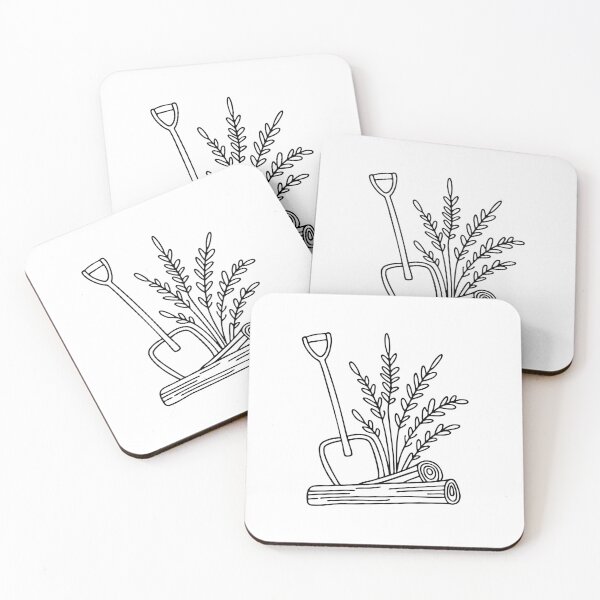 Item preview, Ragweed bushes growing behind a shovel and old lumber piled designed and sold by rasagamastore.