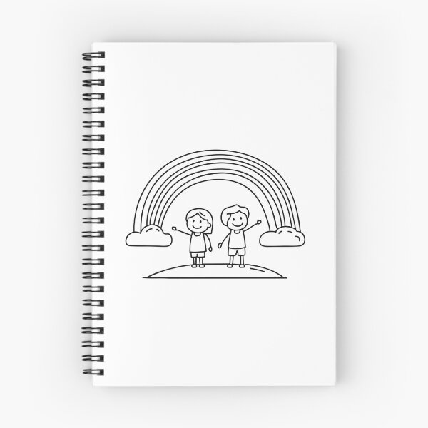 Item preview, Rainbow arching above a small hill with two children pointing designed and sold by rasagamastore.