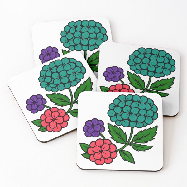 Item preview, Hydrangea Flowers Multicolored Cartoon designed and sold by Footys & Flowers Sticker Shop.