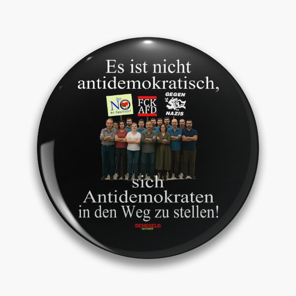 Item preview, Putting anti-democrats in the way, ideal for a black background designed and sold by Demogeld.