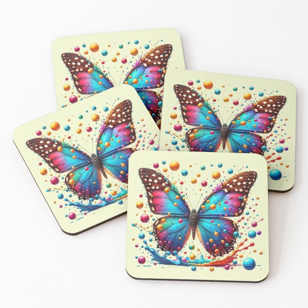Item preview, Stunning fantasy butterfly with magical paint splashes designed and sold by LoneAngel.