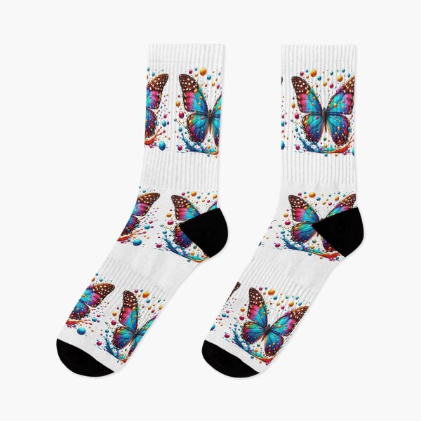 Item preview, Stunning fantasy butterfly with magical paint splashes designed and sold by LoneAngel.