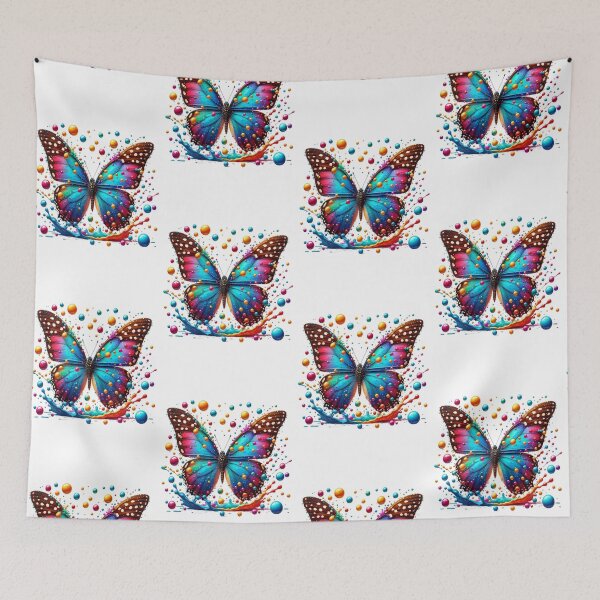 Item preview, Stunning fantasy butterfly with magical paint splashes designed and sold by LoneAngel.