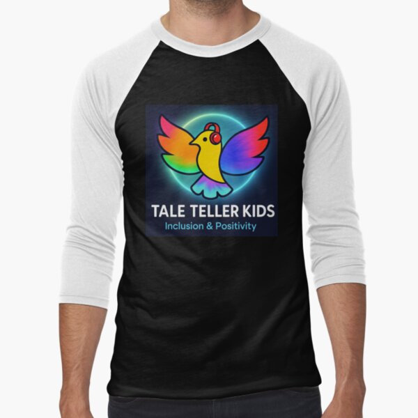 Inclusion and Positivity Tale Teller Kids  Baseball ¾ Sleeve T-Shirt