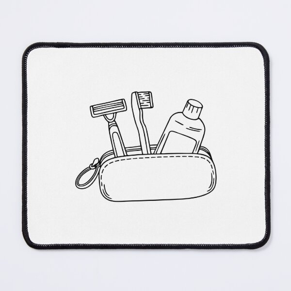 Item preview, Razor tucked inside a travel pouch beside a toothbrush and toothpaste designed and sold by rasagamastore.
