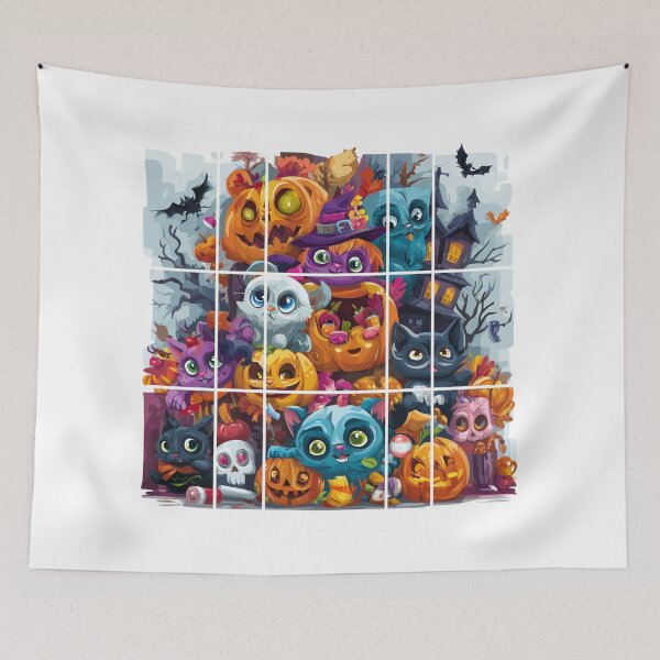 Item preview, Halloween Window Panel Mural  designed and sold by SantiLab.
