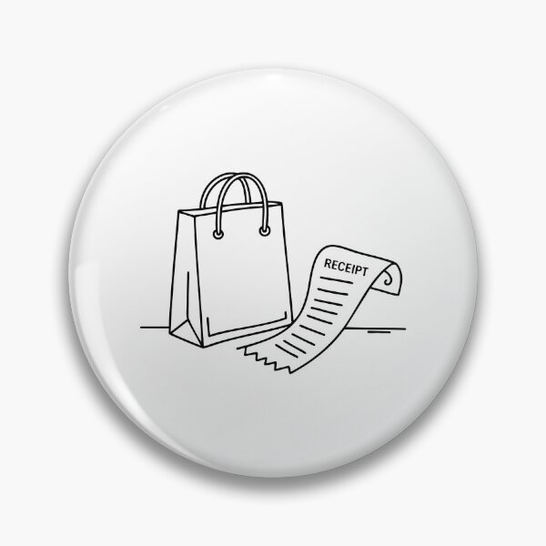 Item preview, Receipt lying on a table next to a shopping bag designed and sold by rasagamastore.