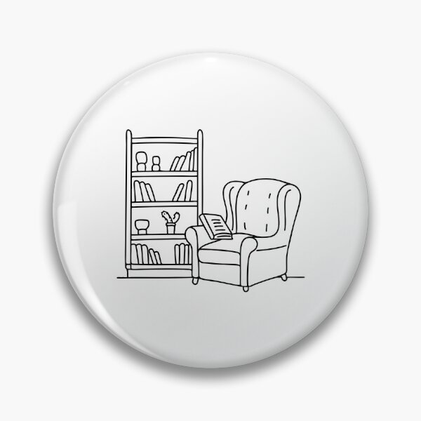 Item preview, Recliner in front of a bookshelf with a book resting on the arm designed and sold by rasagamastore.