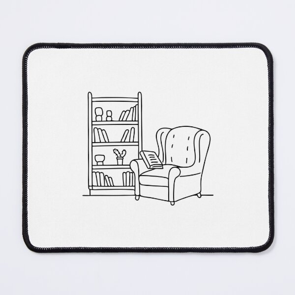Item preview, Recliner in front of a bookshelf with a book resting on the arm designed and sold by rasagamastore.