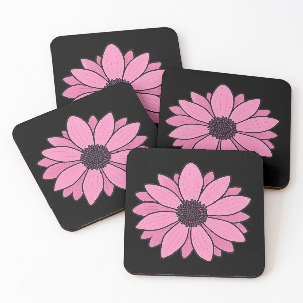 Item preview, Pink Cartoon Flower - Simple Design designed and sold by Footys & Flowers Sticker Shop.