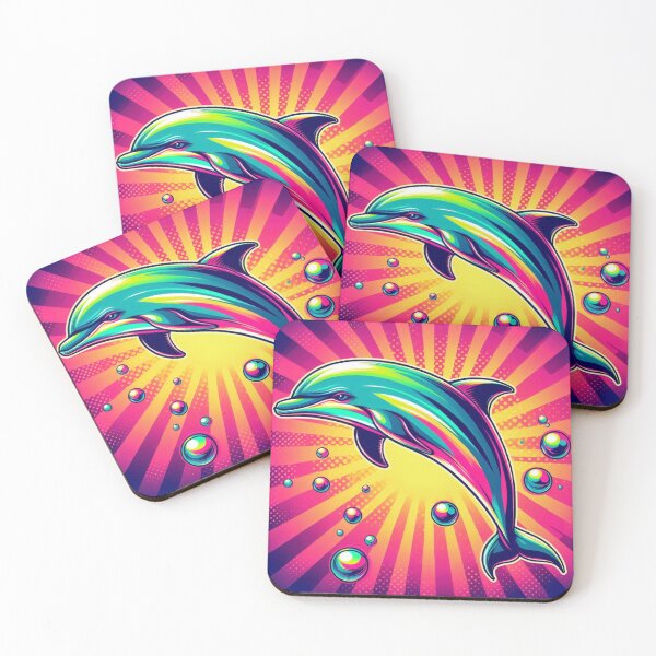 Item preview, Colorful cute dolphin  designed and sold by Dogandesighn.