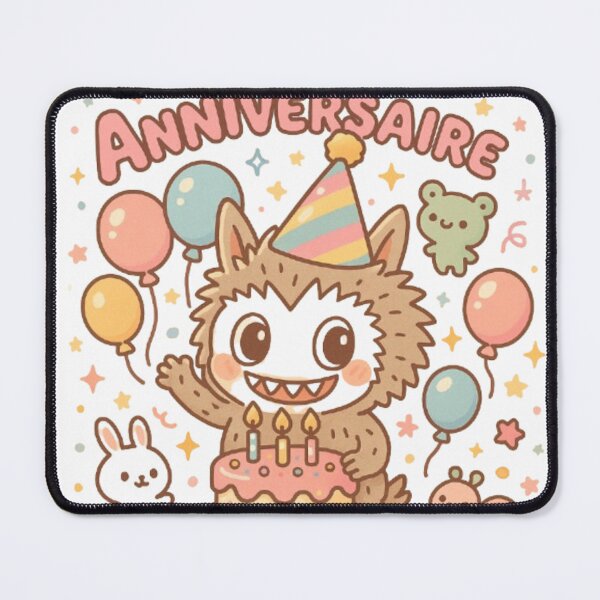 Item preview, Labubu Kawaii Anniversaire – Fête Mignonne et Colorée designed and sold by MeowLoka ⭐⭐⭐⭐.
