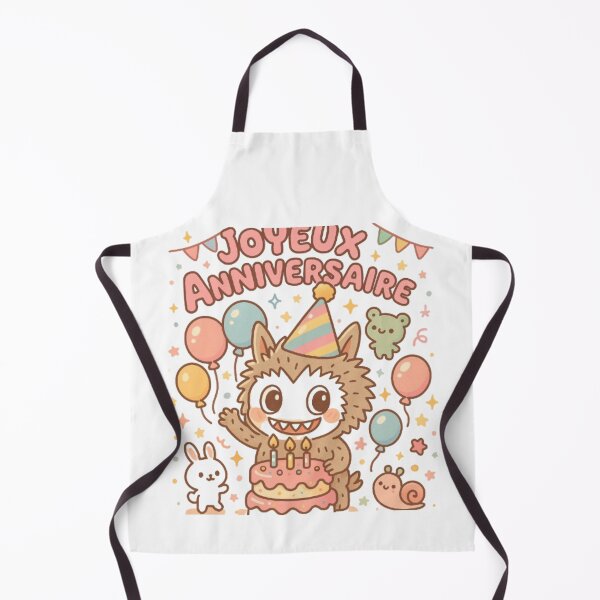 Item preview, Labubu Kawaii Anniversaire – Fête Mignonne et Colorée designed and sold by MeowLoka ⭐⭐⭐⭐.