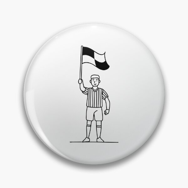 Item preview, Referee raising a checkered flag straight up to signal offside designed and sold by rasagamastore.