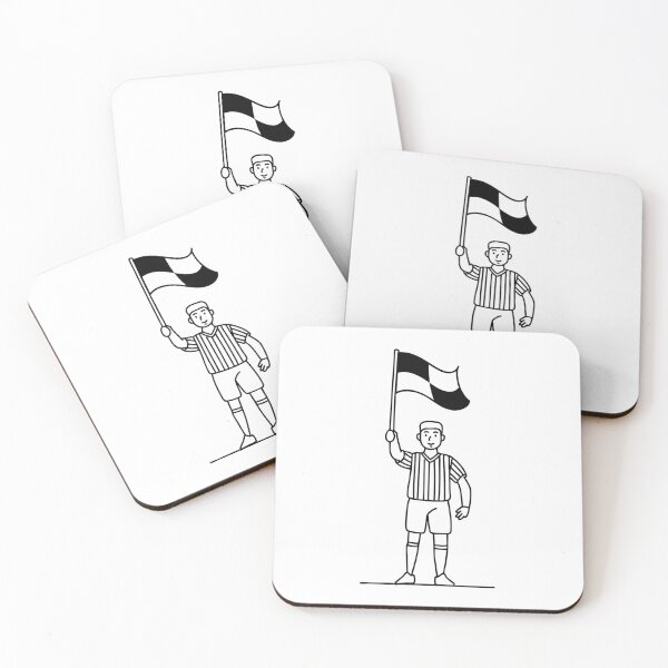 Item preview, Referee raising a checkered flag straight up to signal offside designed and sold by rasagamastore.