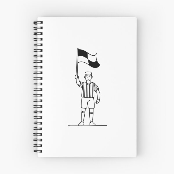 Item preview, Referee raising a checkered flag straight up to signal offside designed and sold by rasagamastore.