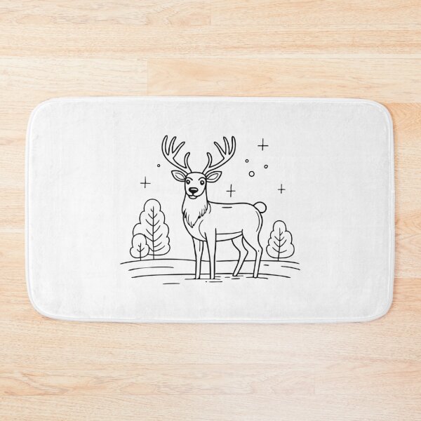 Item preview, Reindeer standing in a snowy clearing with antlers high and breath visible in the cold air designed and sold by rasagamastore.