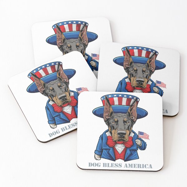 Item preview, Doberman Pinscher Dog Bless America designed and sold by whyitsme.
