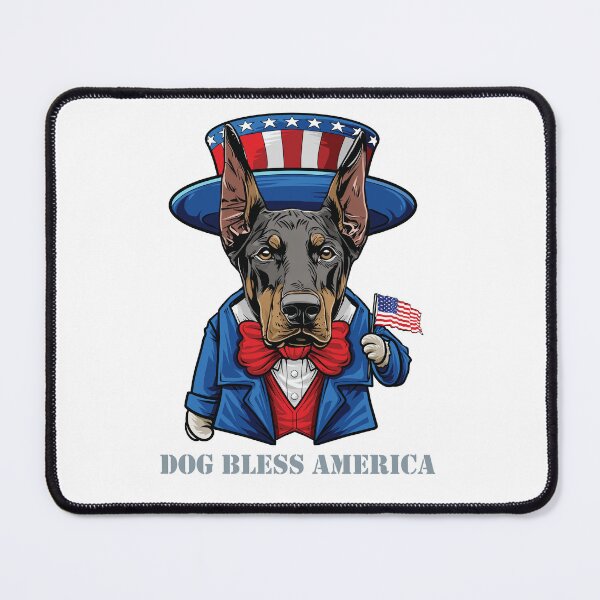 Item preview, Doberman Pinscher Dog Bless America designed and sold by whyitsme.