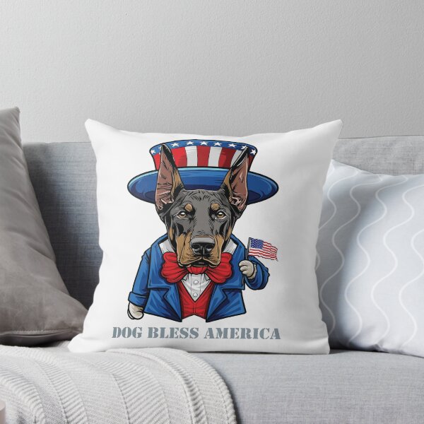 Item preview, Doberman Pinscher Dog Bless America designed and sold by whyitsme.